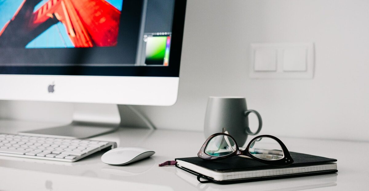 office home workspace work from home home office computer desktop computer technology glasses desktop notebook imac modern pc table design desk decor internet office office office office office home home office computer computer computer technology desktop table design design