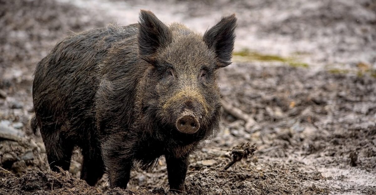 wild boar wild pig boar pig omnivore wild swine swine common wild pig eurasian wild pig mammal nature animal mud muck wildlife