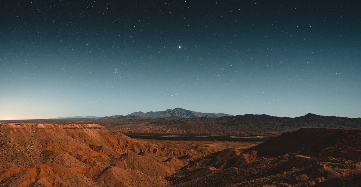 nevada desert nature landscape night sky stars planet sky night space mountains