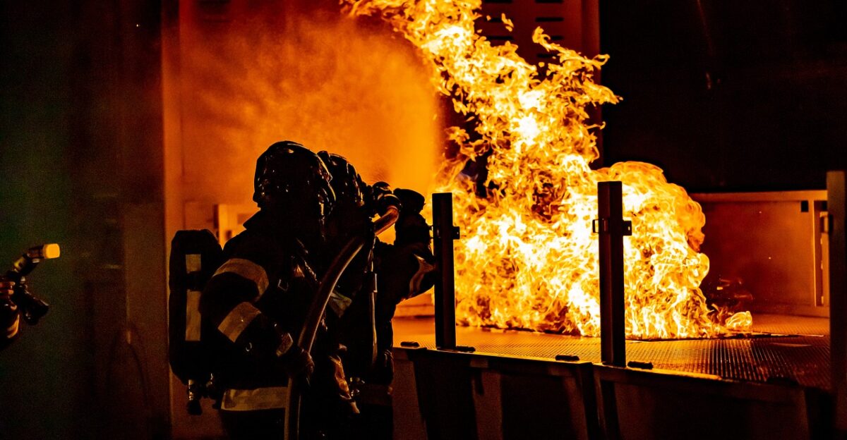 firefighters firefighting fire dark night fire fire fire fire fire