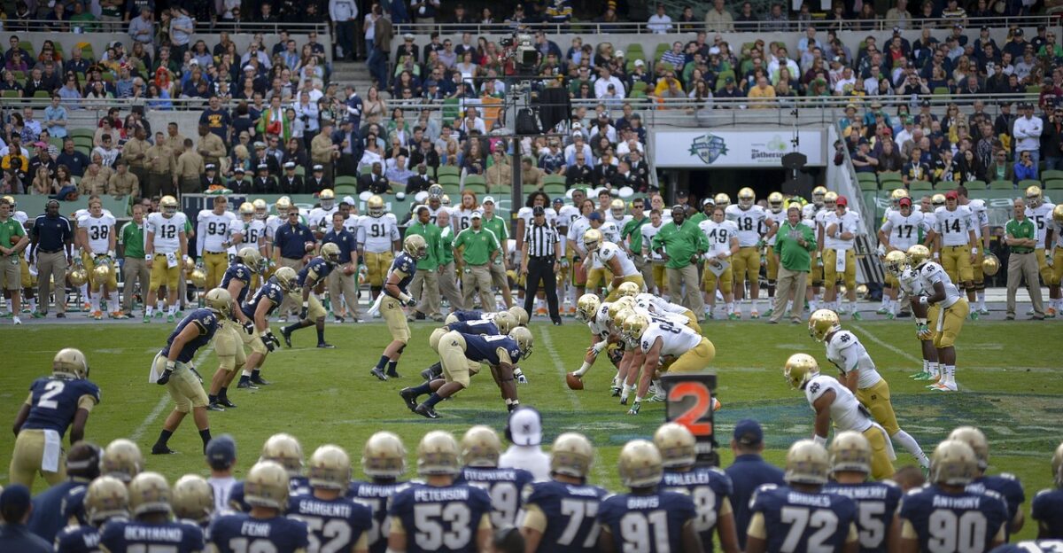 football american college notre dame navy field turf competition sports fans spectators dublin ireland outside players teams notre dame notre dame notre dame notre dame dublin dublin dublin dublin dublin