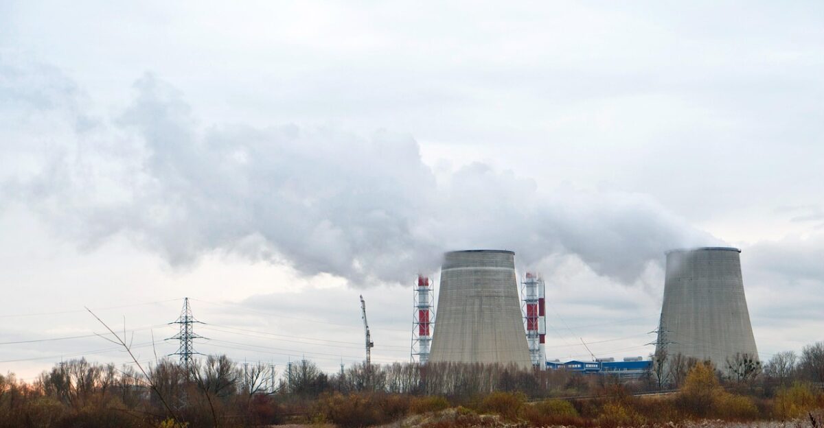 factory power smoke heat nature pollution sky industry pipe steam industrial energetics environment fireplace station heating fuel technology gas blue global tower ecology warming air blue sky pair toxic production dioxide white smog electricity coal thermal power plant