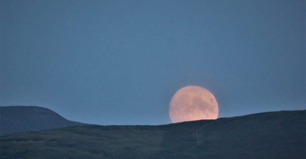 Harvest Moon over Camp Dingle Peninsula Co Kerry Ireland