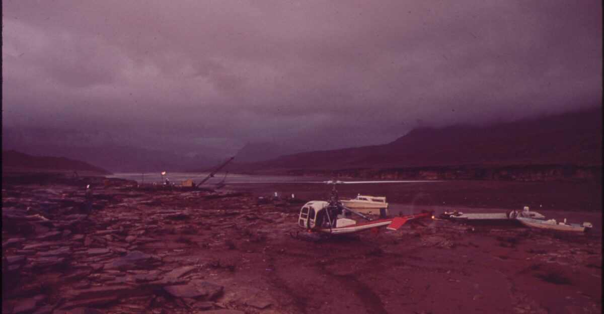 helicopters and flood crews