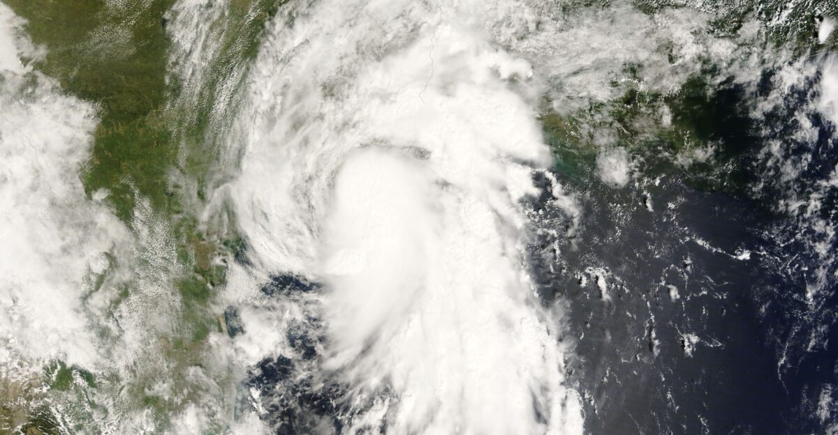 Tropical Storm Humberto at approximately 1655 UTC as seen by the MODIS instrument aboard NASA s Terra satellite