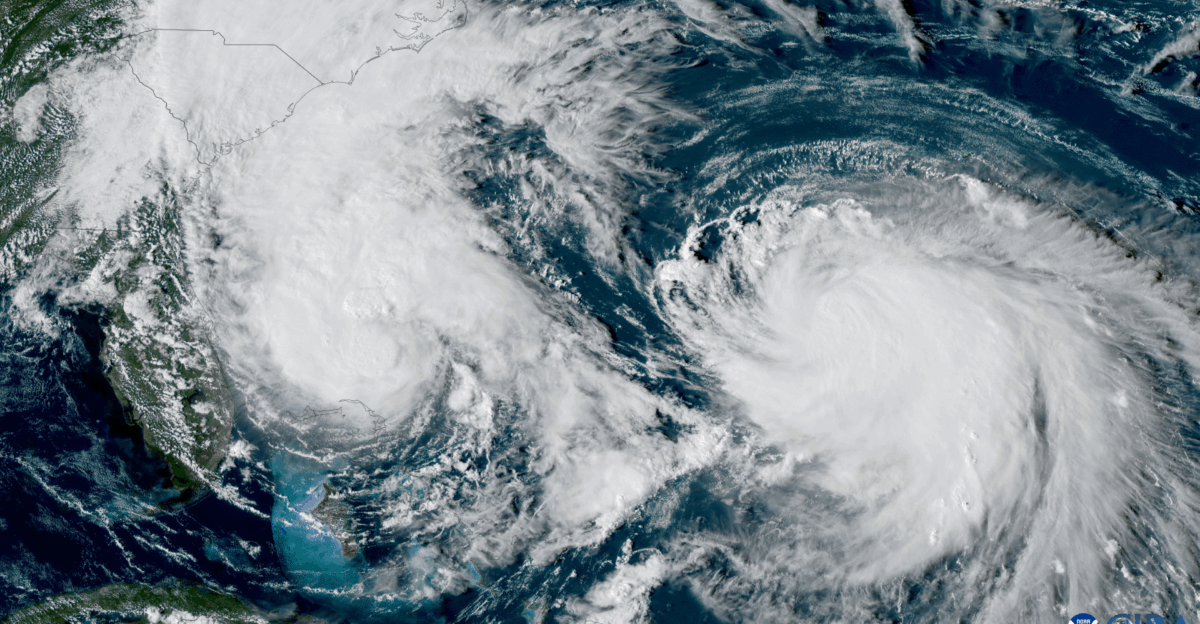 Hurricanes Imelda and Humberto dance off the United States East Coast