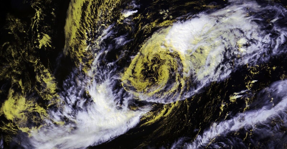 Subtropical Storm Jerry on September 23 at approximately 1616 UTC This image was produced from data from NOAA-18 provided by NOAA