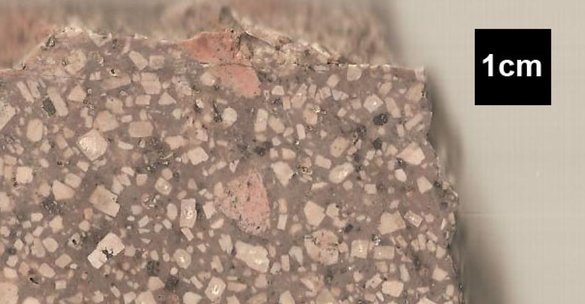 Section of Laramide porphyry collected along Beartooth Highway Beartooth Plateau Montana Collected 25 June 1997 during Penn State s Geology Field Camp