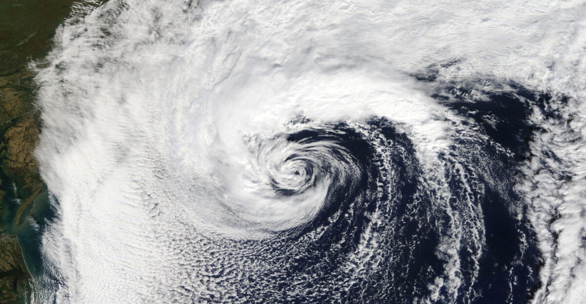 Subtropical Storm Melissa near its peak intensity on October 11 2019