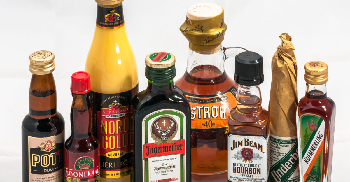 Miniature bottles of spirits
