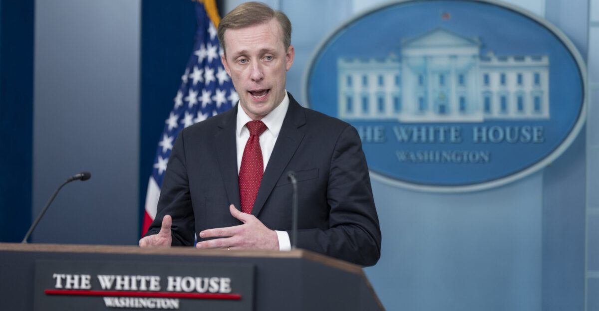 National Security Advisor Jake Sullivan speaks during a press briefing Tuesday October 1 2024 in the James S Brady Press Briefing Room of the White House Official White House Photo by Oliver Contreras