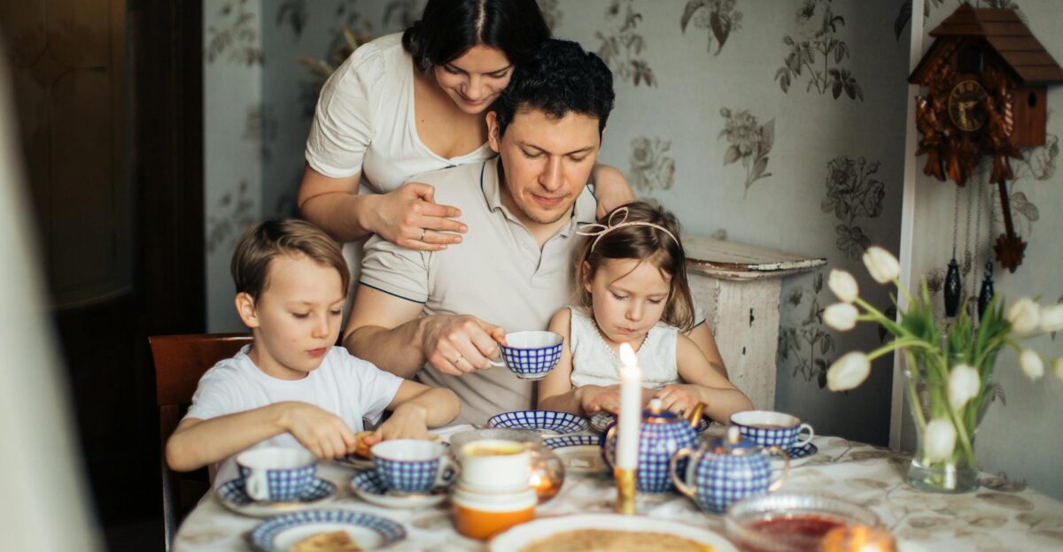 A family at a table savoring a festive meal showcasing love and tradition