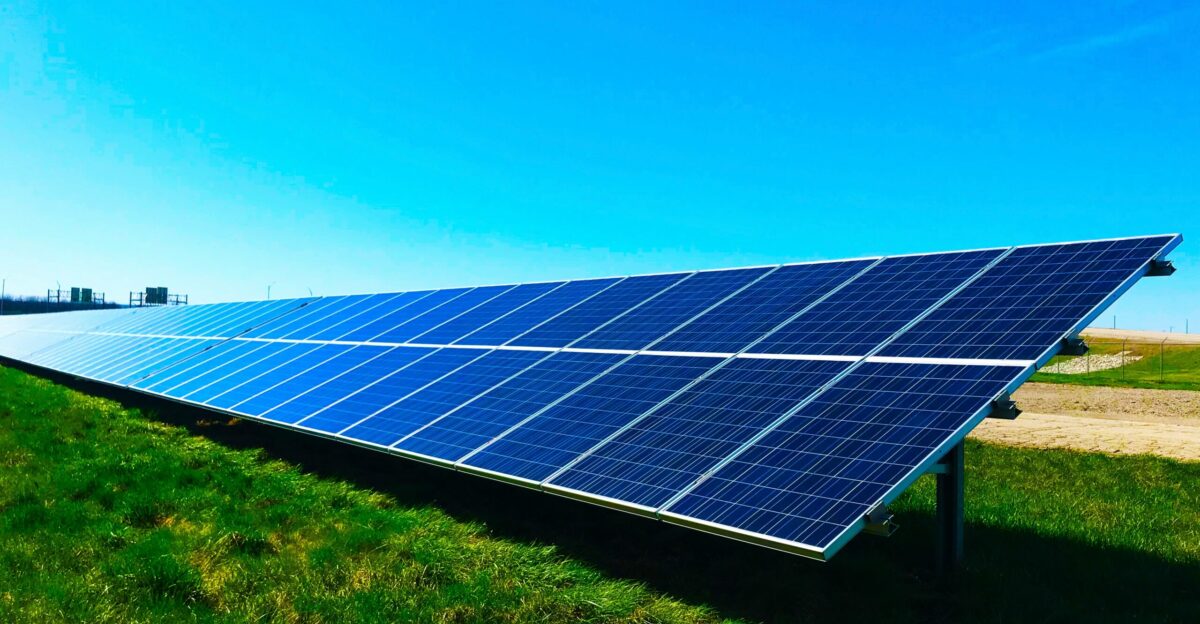 blue solar panel