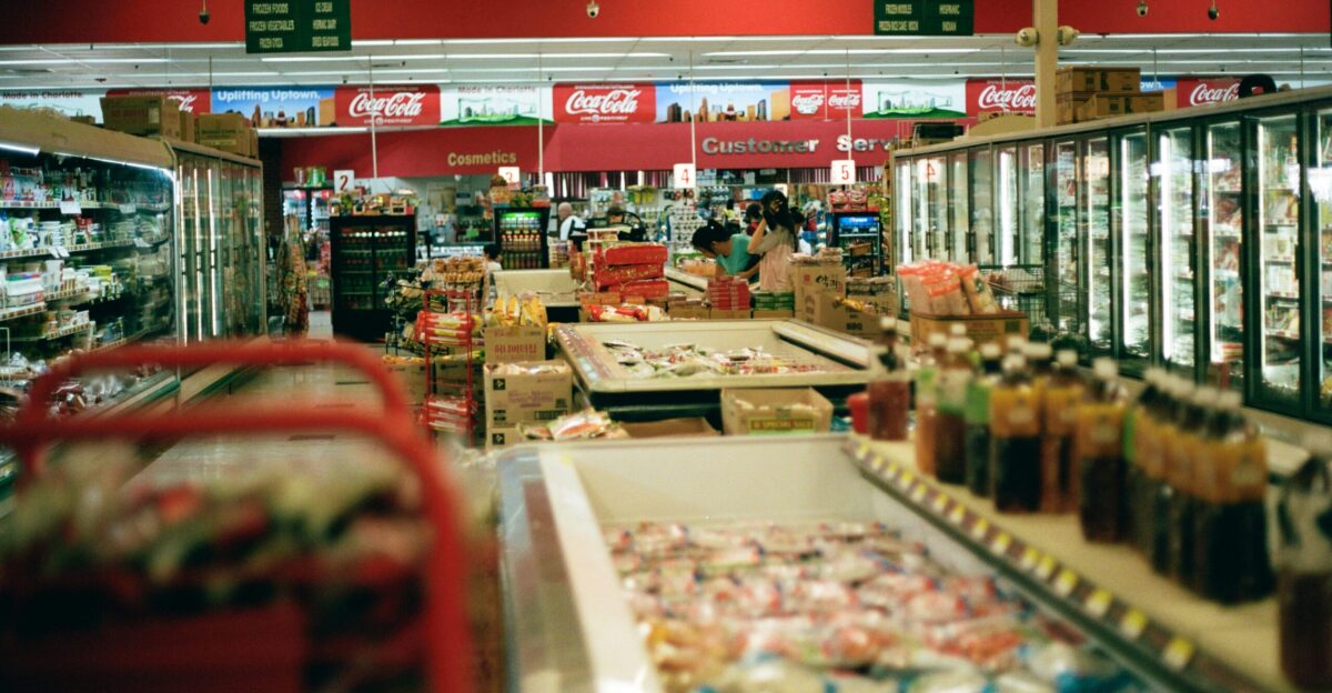 a grocery store filled with lots of food