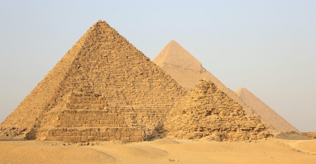 landscape photography of pyramid