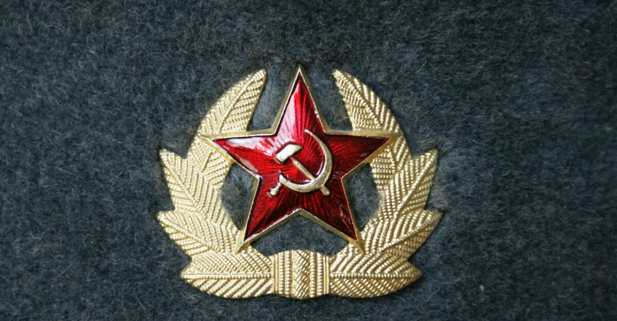 gold and red star patch