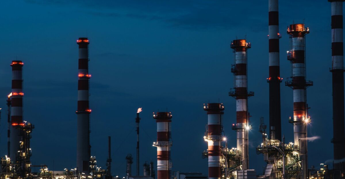 red and white tower under blue sky during night time