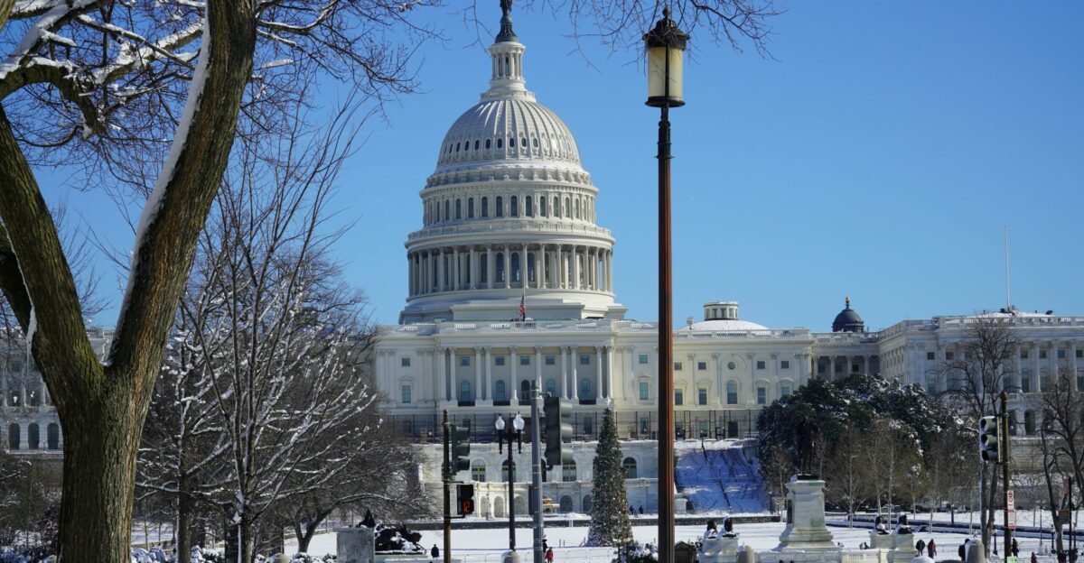 a view of the capitol building from across the street