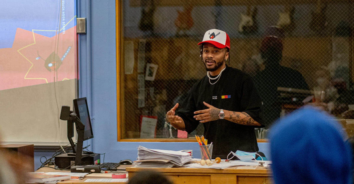 a person giving a presentation