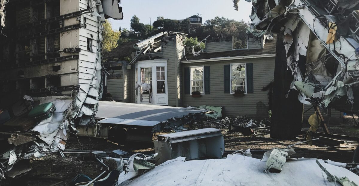 a house that has been destroyed