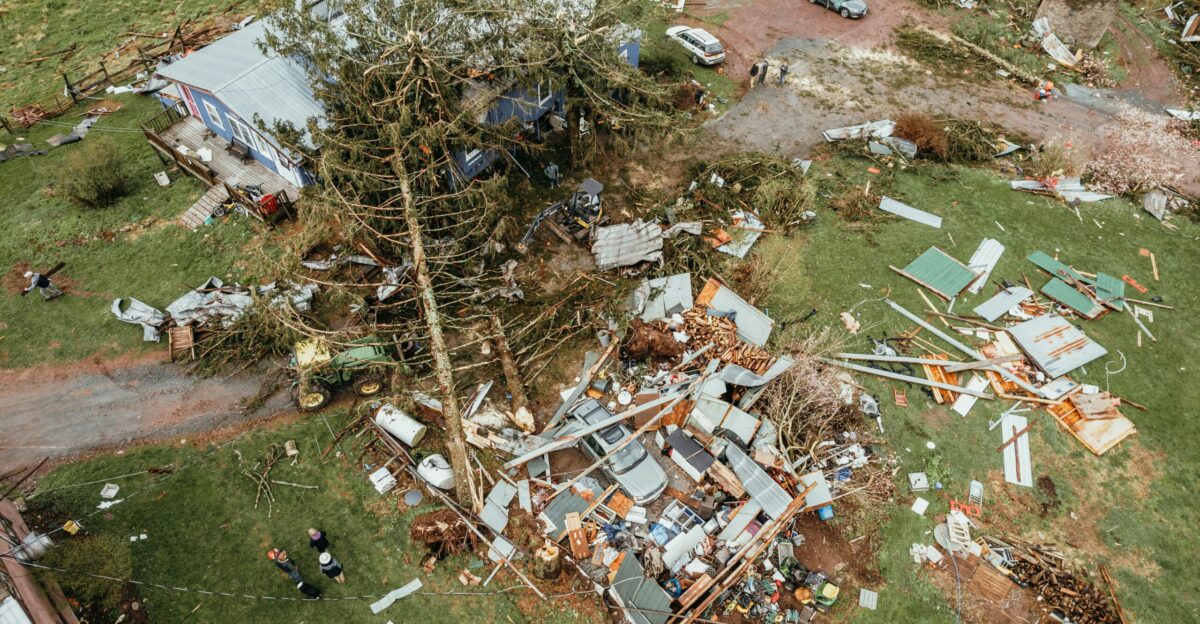 a house that has been destroyed by a tornado