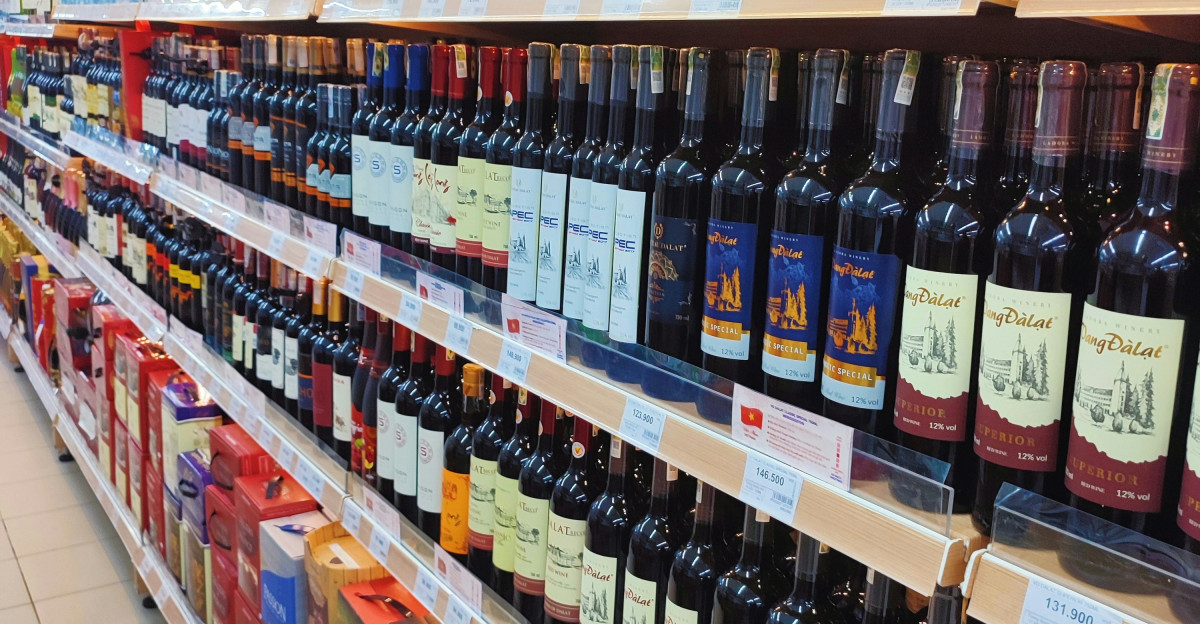 a store filled with lots of bottles of wine