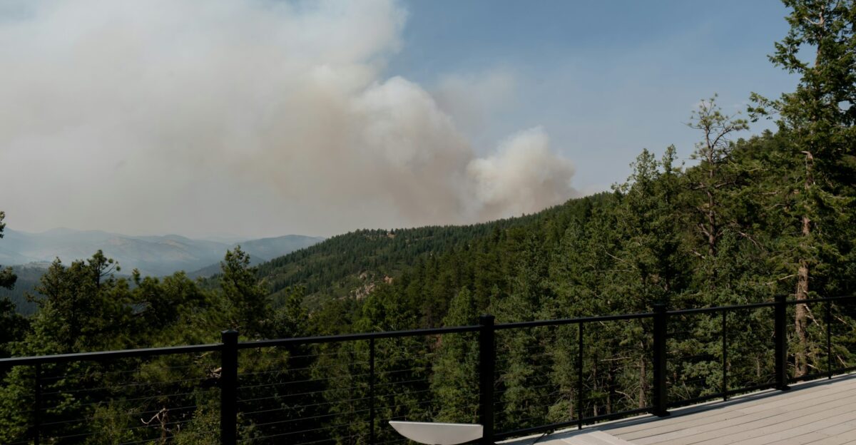 A chair sitting on top of a wooden deck
