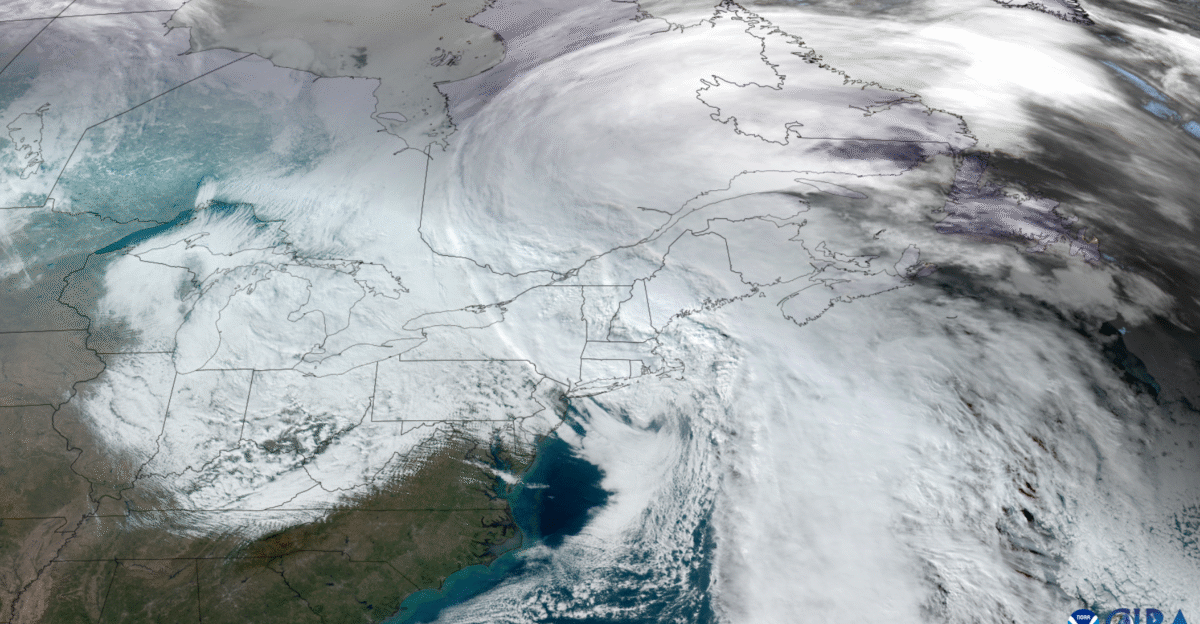The full day evolution of the powerful East Coast storm system racing up the coast