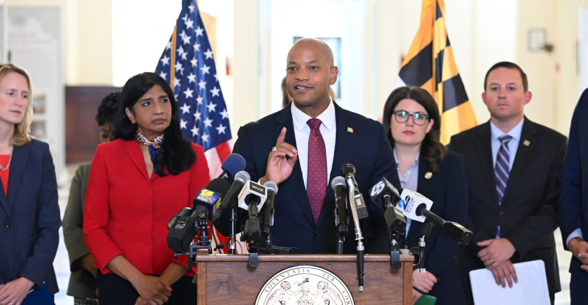 Governor Moore holds a Press Conference on Federal Government Shutdown by Joe Andrucyk Patrick Siebert at Ground floor of the State House State House 100 State Circle Annapolis MD 21401