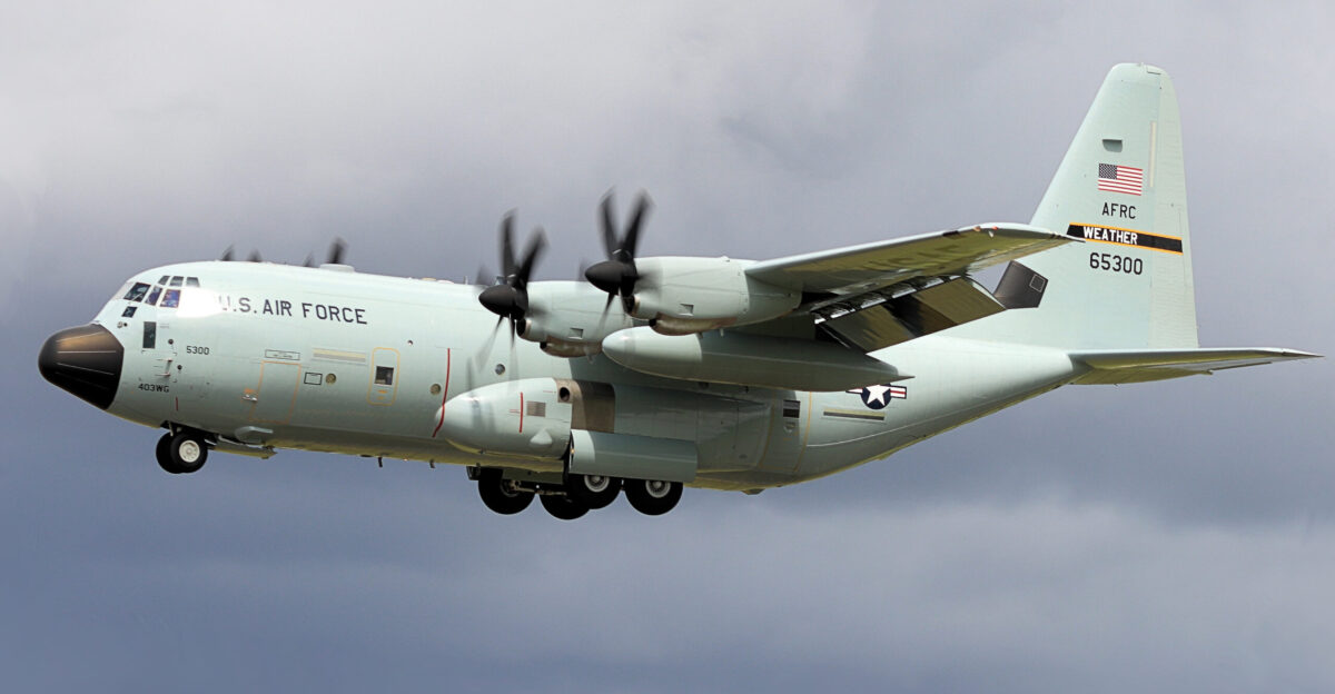 WC-130 Hercules over RIAT 2023