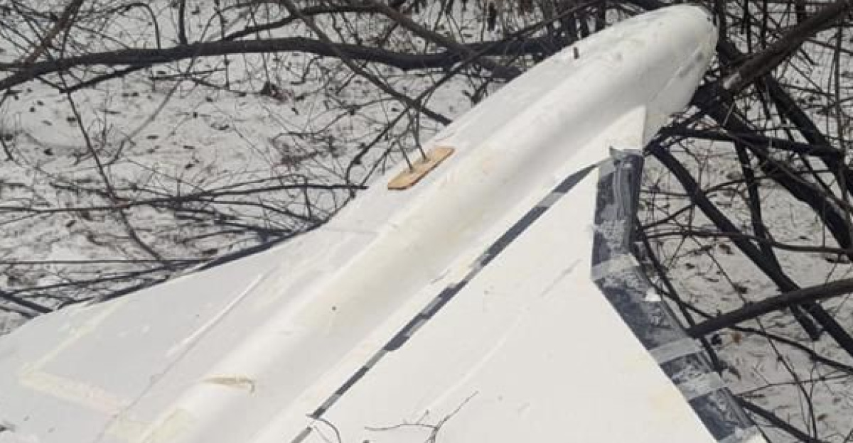 Russian drone "Gerbera", downed by Ukrainian border guards in Sumy region of Ukraine on 7 January 2025.