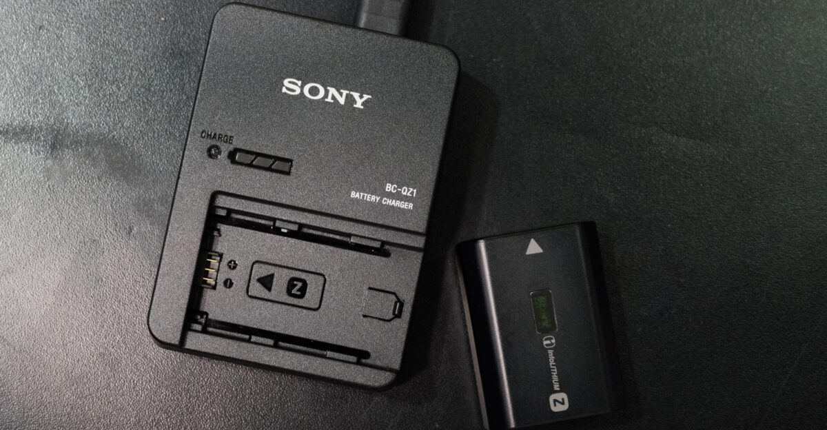Sony NP-FZ100 camera battery pack with BC-QZ1 battery charger