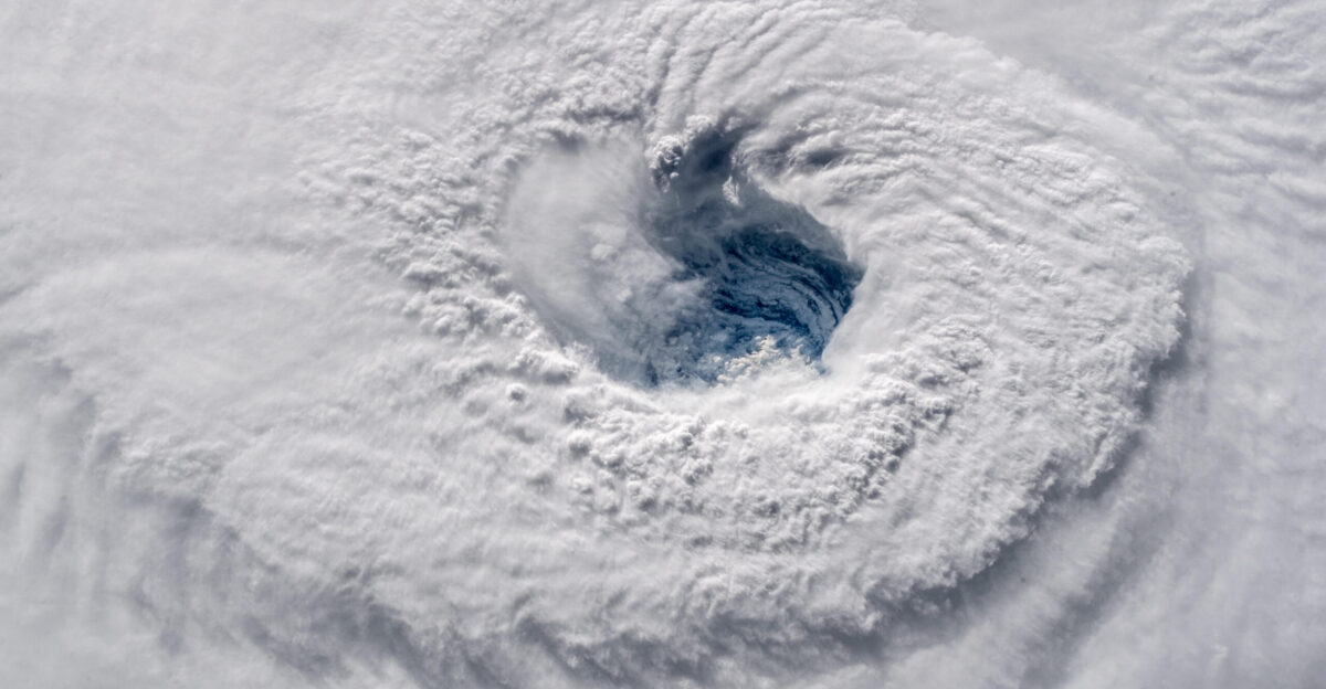Photo taken of Hurricane Florence convection with deep eyewall in Atlantic Sea from ISS by astronaut Alexander Gerst Ever stared down the gaping eye of a category 4 hurricane It s chilling even from space There is hope photos and observations like that can improve preparations for hurricanes like Hurricane Florence