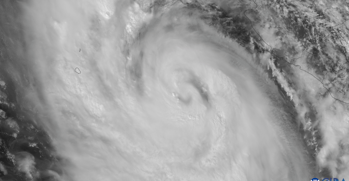 Hurricane Priscilla marches parallel to the western coast of Mexico