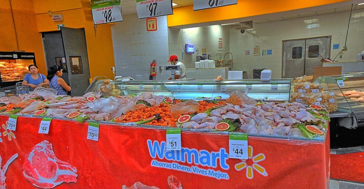 Inside Walmart in Cancun