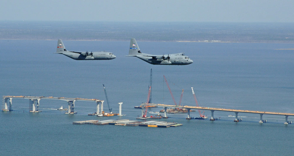Hurricane Hunters such as these aircraft the WC-130J right and C-130J-30 are part of the Air Force Reserve s 403rd Wing located at Keesler Air Force Base Miss