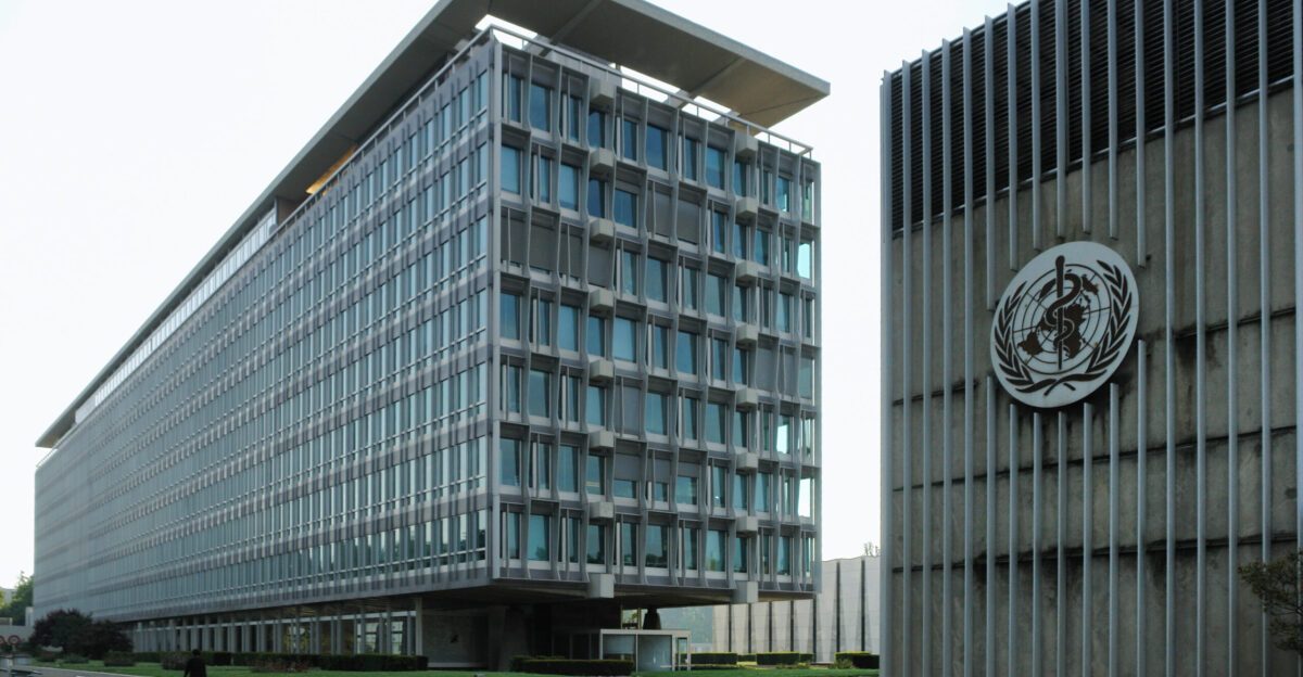 World Health Organisation headquarters Geneva north and west sides