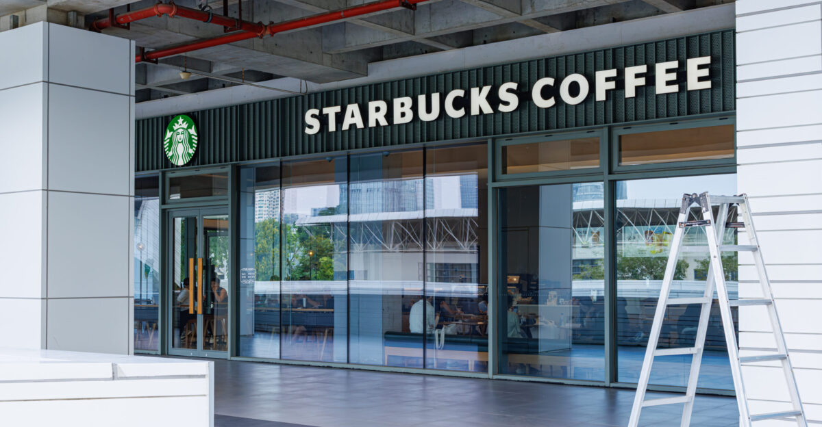 A STARBUCKS COFFEE STORE IN SHENZHEN UNIVERSITY