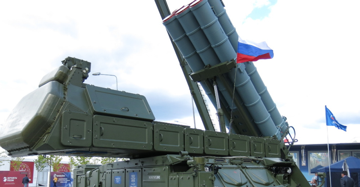 9A317M TELAR of Almaz-Antey Buk-M3 Viking air defense missile system presented at Expo Army 2018
