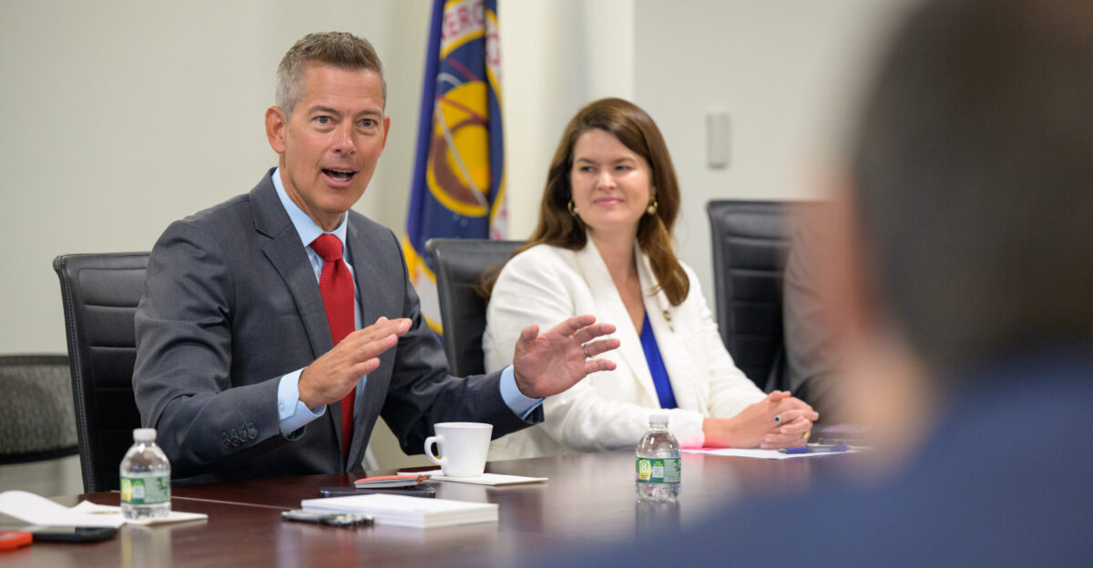 Acting NASA Administrator Sean Duffy speaks with NASA leadership Friday July 18 2025 at the Mary W Jackson NASA Headquarters Building in Washington Photo Credit NASA Bill Ingalls
