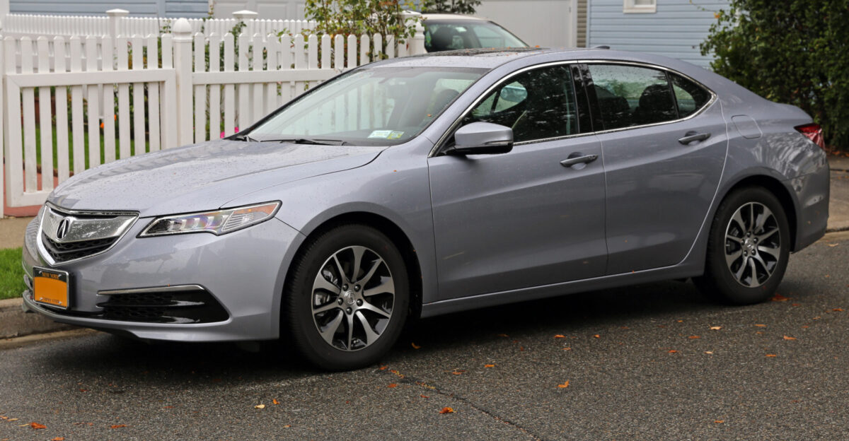 A 2015 Acura TLX with the 2 4 liter inline-four coupled to an eight-speed dual-clutch transmission DCT