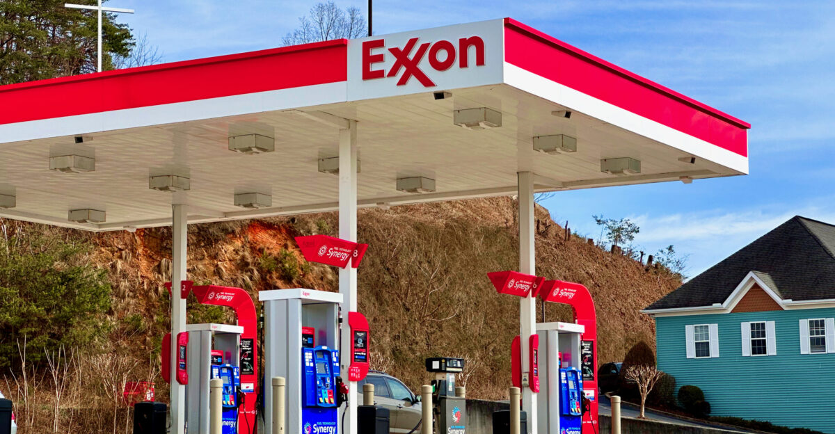 An ExxonMobil gas station in Hiawassee Georgia