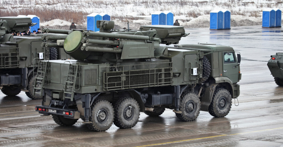 K6 Pantsir-S1 transporter launcher and radar