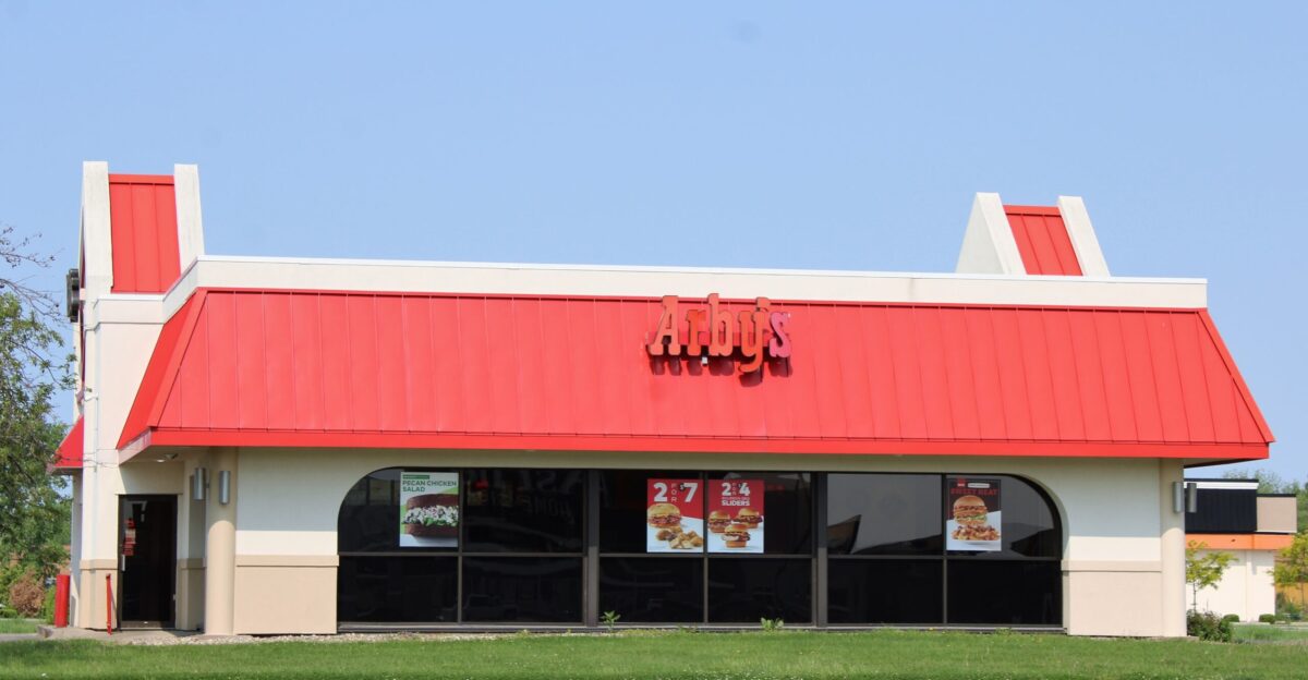Arby s outside of SouthPark Mall in Moline Illinois