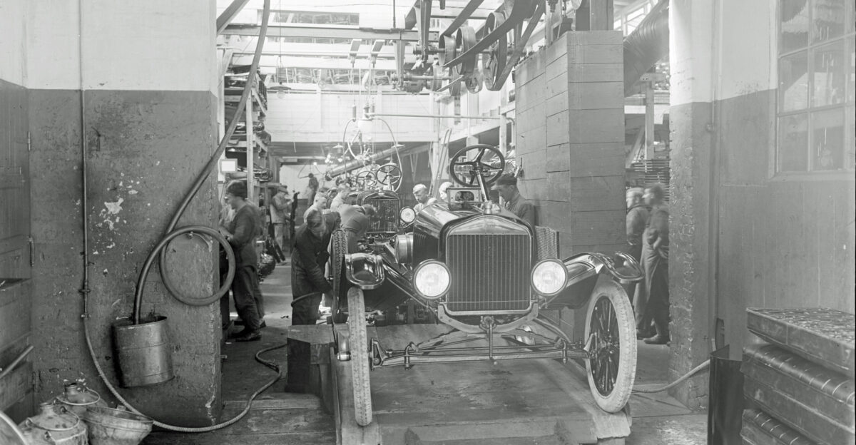 Assembly line Ford T 1923 Possible from one of the two assembly lines in Copenhagen Denmark