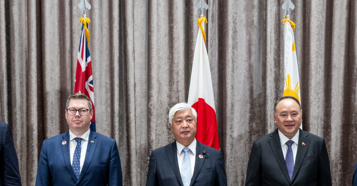 From left to right Secretary of Defense Lloyd J. Austin III, Australia Minister for Defense Industry and Capability Delivery is currently the Hon Pat Conroy, Japan Minister of Defense Gen Nakatani, Philippine’s Secretary of National Defense Gilberto Teodoro, Republic of Korea Minister of Defense Kim Yong-hyun stand together at in the Association of Southeast Asian Nations (ASEAN) 18th ASEAN Defense Ministers Meeting and 11th ADMM-Plus in Vientiane, Laos, Nov. 21, 2024. (DoD photo by U.S. Air Force Tech. Sgt. Jack Sanders)