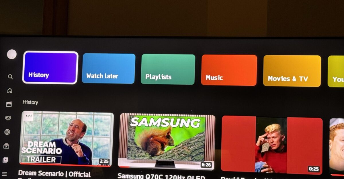 Please dont use this design YouTube app on TV launched this last