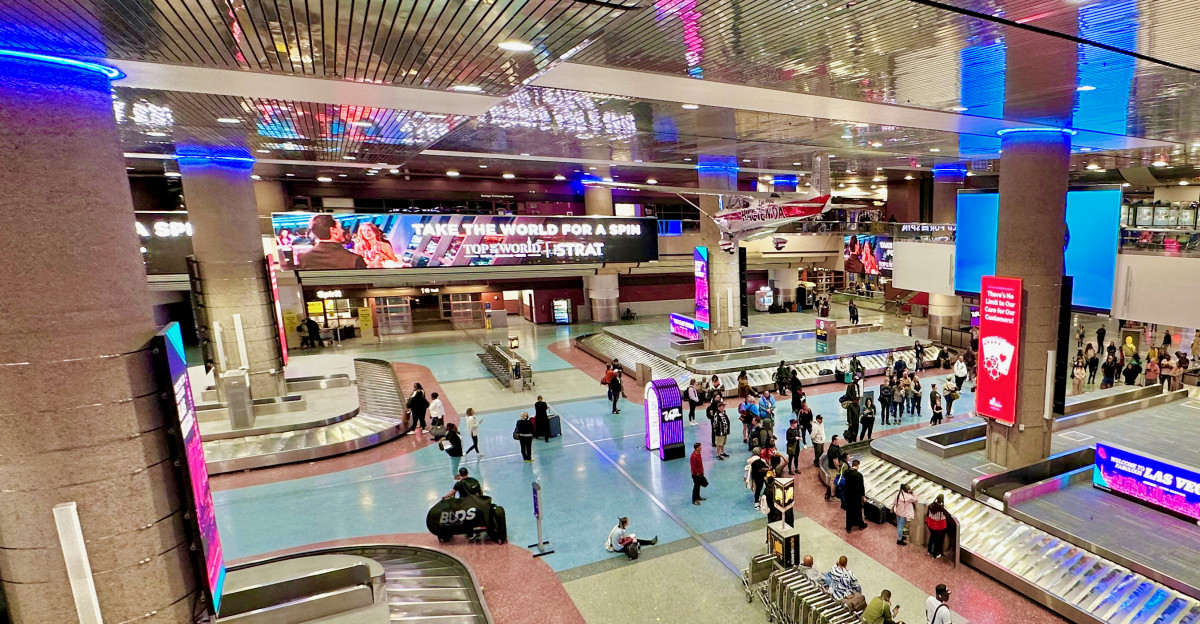 Baggage claim carousels at Harry Reid International Airport in Las Vegas Nevada
