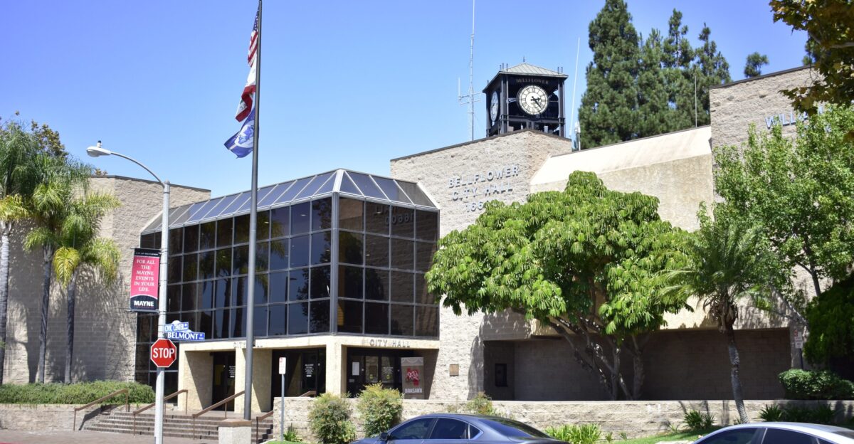 City hall of Bellflower California on 10 August 2019