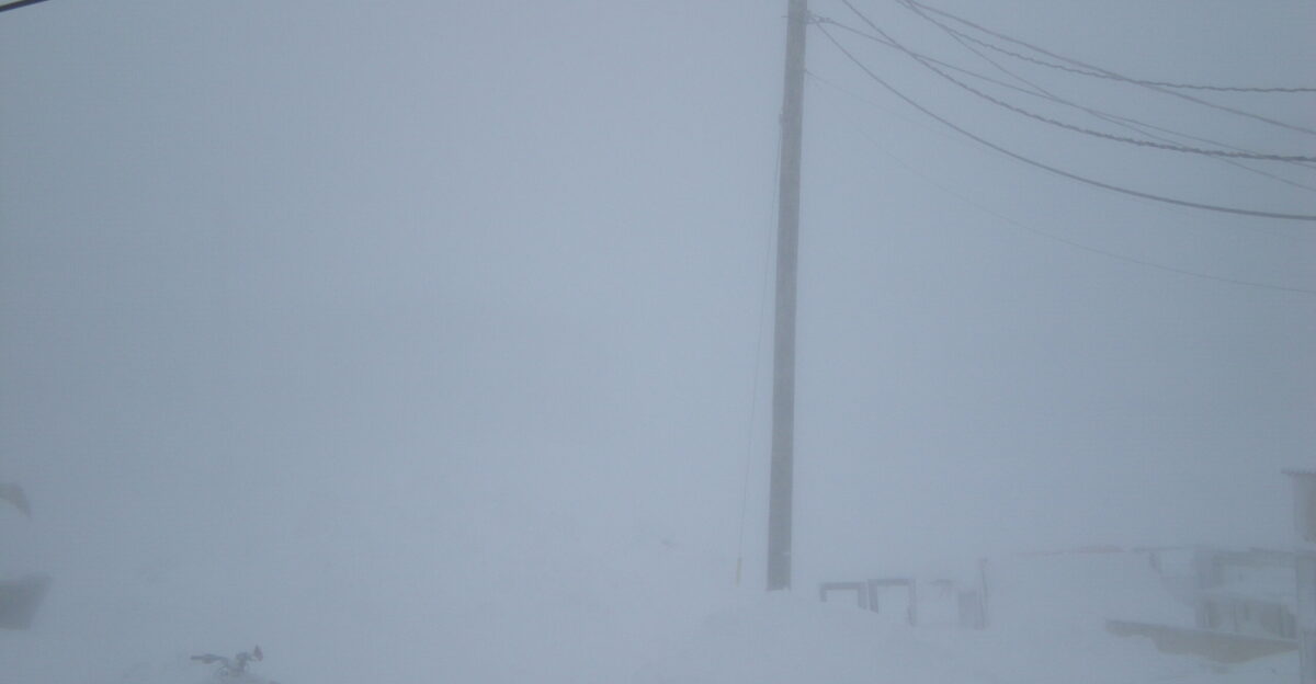 Blizzard conditions at 40 kts